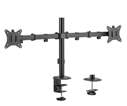Uchwyt do monitora Gembird Biurkowe ramię dla dwóch monitorów (regulowane), 17”- 32”